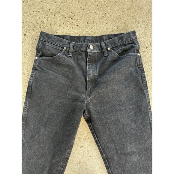 Wrangler Cowboy Cut Silver Edition Slim Fit Jeans 34x30 Black Grunge Western - Picture 5 of 14